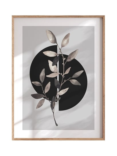 POSTERILLA.PL Plakat Dwie połówki natury rozmiar 50x70cm w ramie drewnianej Oak POSTERILLA.PL