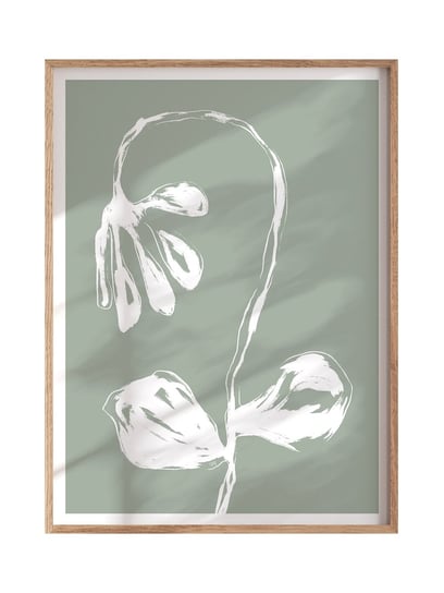 POSTERILLA.PL Plakat Flower No 4 rozmiar 50x70cm w ramie drewnianej Oak POSTERILLA.PL