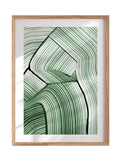 POSTERILLA.PL Plakat Malujemy na zielono rozmiar 30x40cm w ramie drewnianej Oak POSTERILLA.PL