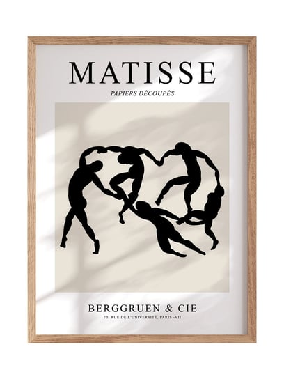 POSTERILLA.PL Plakat Matisse Papiers Découpés Berggruen & Cie rozmiar 30x40cm w ramie drewnianej Oak POSTERILLA.PL