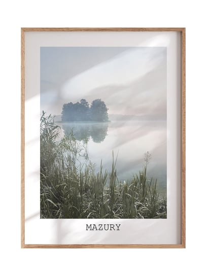 POSTERILLA.PL Plakat Mazury rozmiar 50x70cm w ramie drewnianej Oak POSTERILLA.PL