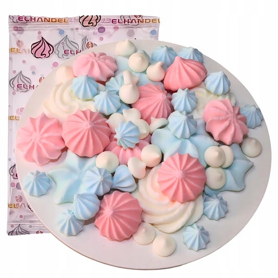 Posypka ozdoby na tort bezy dekoracje urodzinowe kolorowe beziki mix 60g Elhandel