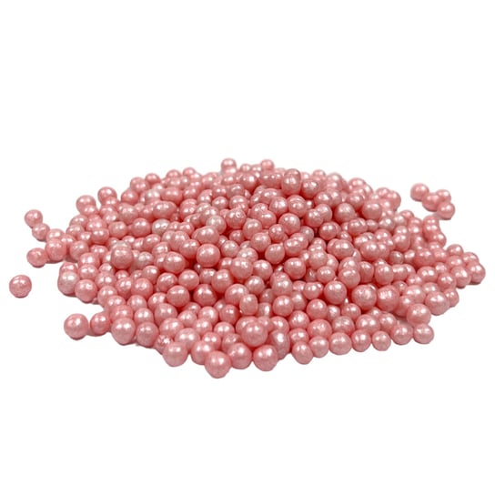 Posypka ryżowa 50 g w polewie cukrowej perłowa różowa (5mm) Inna marka