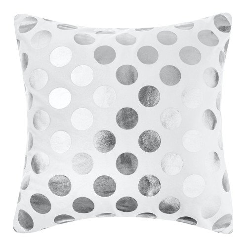 Poszewka dekoracyjna Dots 45x45 cm srebrna Spod Igły i Nitki Spod Igły i Nitki