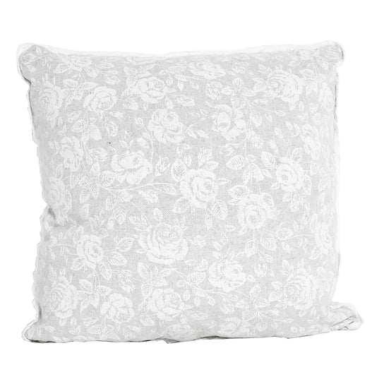 Poszewka dekoratywna na zamek błyskawiczny  "White Rose with lace textile4home