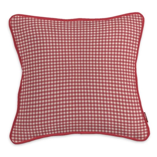 Poszewka Gabi na poduszkę krateczka Quadro, czerwono-biała, 45x45 cm Dekoria