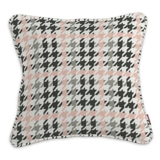 Poszewka Gabi na poduszkę pepitka Brooklyn, różowo-czarna, 45x45 cm Dekoria