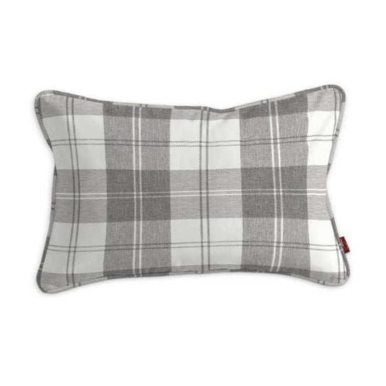 Poszewka Gabi na poduszkę prostokątna krata Edinburgh, szaro-biała, 60x40 cm Dekoria