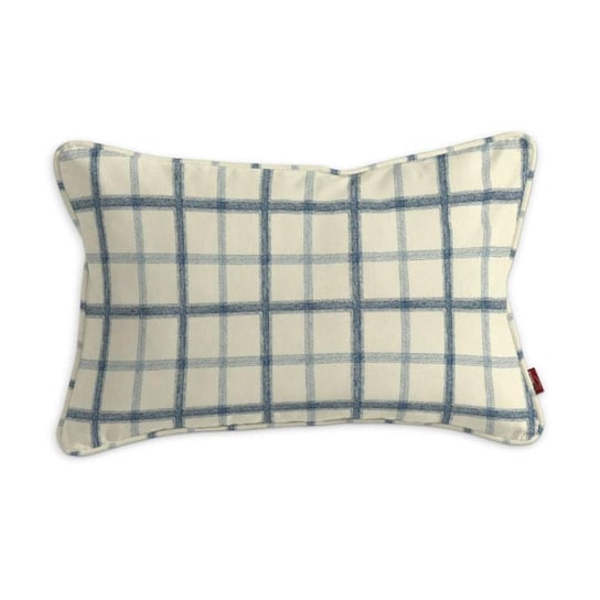 Poszewka Gabi na poduszkę prostokątna kratka Avinon, ecru-niebieska, 60x40 cm Dekoria