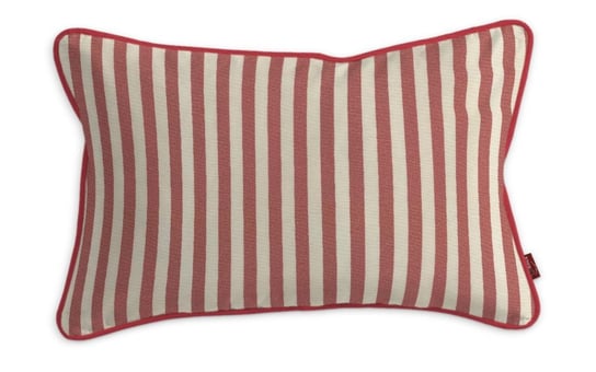 Poszewka Gabi na poduszkę prostokątna pasy Quadro, czerwono-biała, 60x40 cm Dekoria