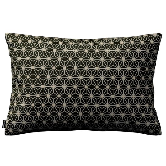 Poszewka Kinga na poduszkę prostokątną, czarno-beżowy ze złotą nitką, 60 × 40 cm, Black & White Dekoria