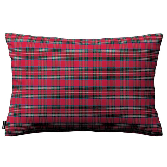 Poszewka Kinga na poduszkę prostokątną, czerwona kratka, 60 × 40 cm, Bristol Dekoria