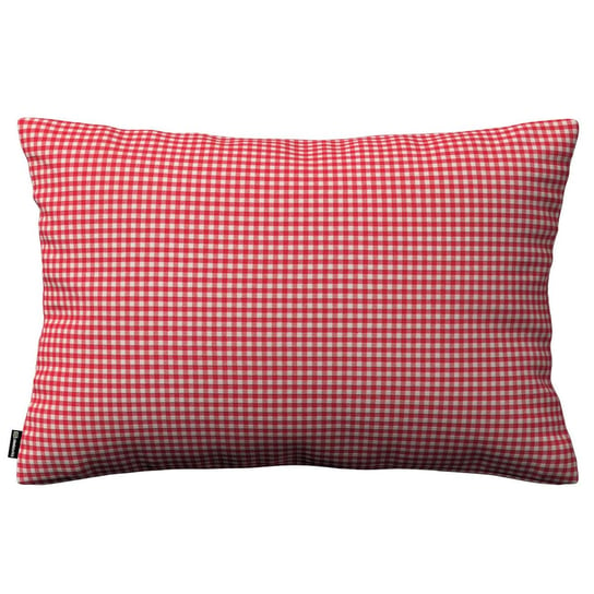Poszewka Kinga na poduszkę prostokątną, czerwono biała krateczka (0,5x0,5cm), 60 × 40 cm, Quadro Dekoria