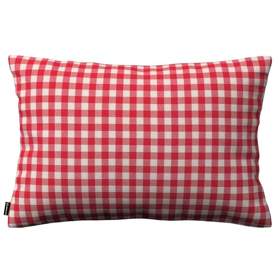 Poszewka Kinga na poduszkę prostokątną, czerwono biała kratka (1,5x1,5cm), 60 × 40 cm, Quadro Dekoria