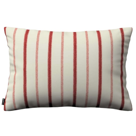 Poszewka Kinga na poduszkę prostokątną, ecru tło, czerwone paski, 60 × 40 cm, Avinon Dekoria