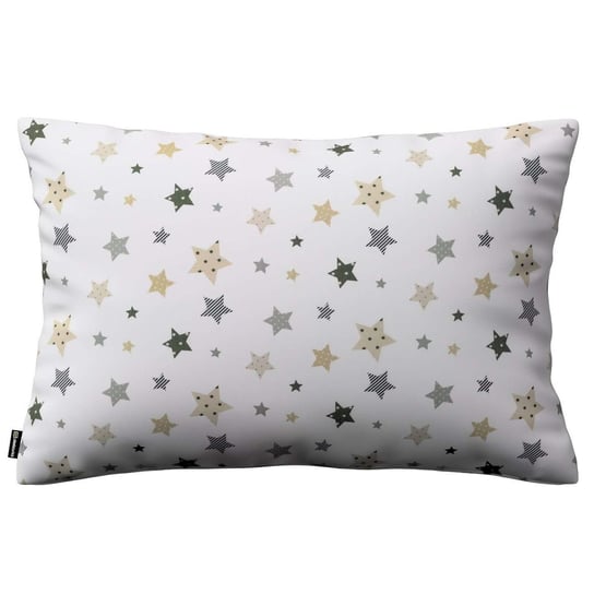 Poszewka Kinga na poduszkę prostokątną, gwiazdki na białym tle, 60 × 40 cm, Adventure Dekoria