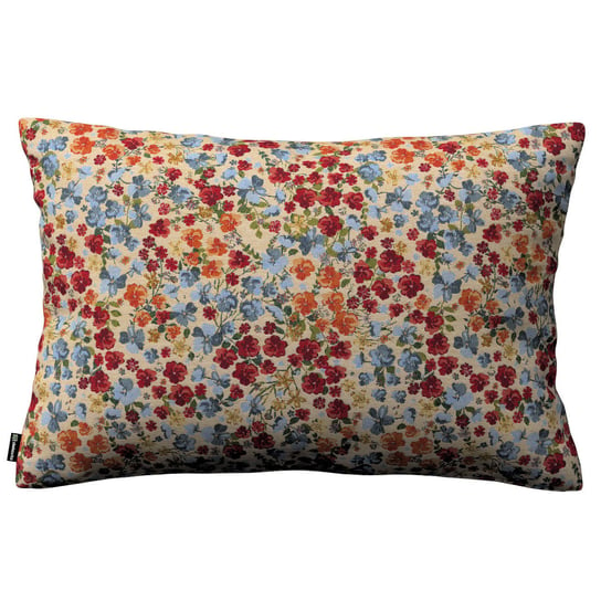Poszewka Kinga na poduszkę prostokątną, kolorowe kwiaty na beżowym tle, 60 x 40 cm, Intenso Premium Inna marka