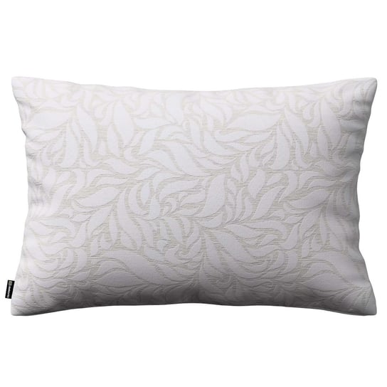 Poszewka Kinga na poduszkę prostokątną, połyskujący wzór liści na szarym tle, 60 × 40 cm, Venice Dekoria