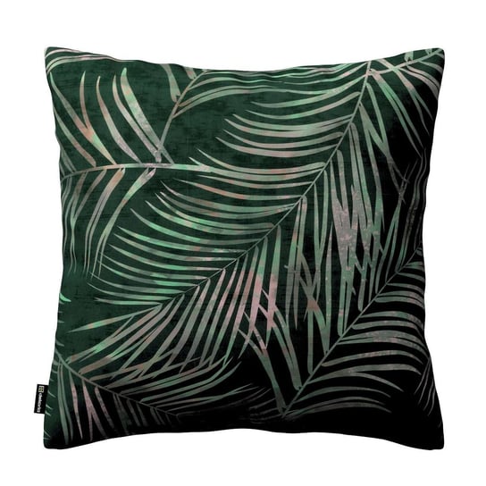 Poszewka Kinga na poduszkę, zielony w liście, 50 × 50 cm, Velvet Dekoria