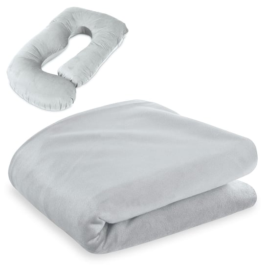 Poszewka na poduszkę ciążowa do spania na boku w kształcie J – poduszka do karmienia XXL, poduszka rehabilitacyjna Swan Pillow, poduszka przytulanka, poduszka ergonomiczna i poduszka do spania 180 cm Amazinggirl