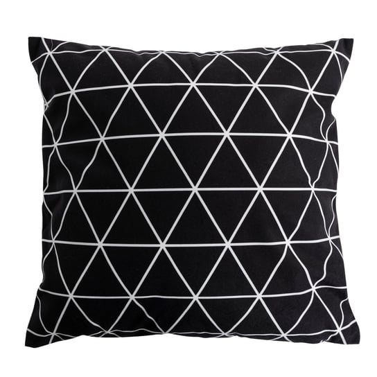 Poszewka na poduszkę w paski Miss Lucy Geometric 40x40 cm czarna Miss Lucy