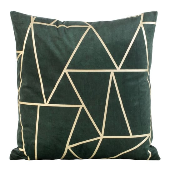 Poszewka velvet wzór geometryczny 45x45 c. zieleń BLINK Eurofirany