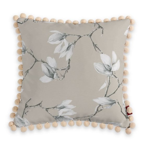Poszewka Wera na poduszkę magnolie Flowers, beżowa, 45x45 cm Dekoria