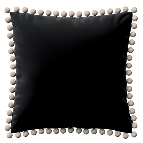 Poszewka Wera na poduszkę Velvet, czarna, 45x45 cm Dekoria