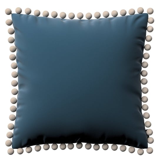 Poszewka Wera na poduszkę Velvet, pruski błękit, 45x45 cm Dekoria
