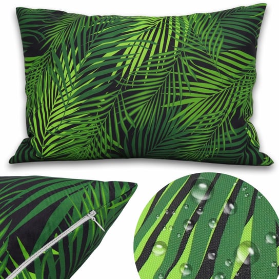 Poszewka wodoodporna Botanic z filtrem UV 40x60 Dark Palms liście zielona Domarex Domarex