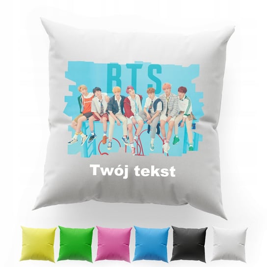 POSZEWKA Z NADRUKIEM BAWEŁNIANA 40x40CM - BTS KPOP KOREA WORLD CASE