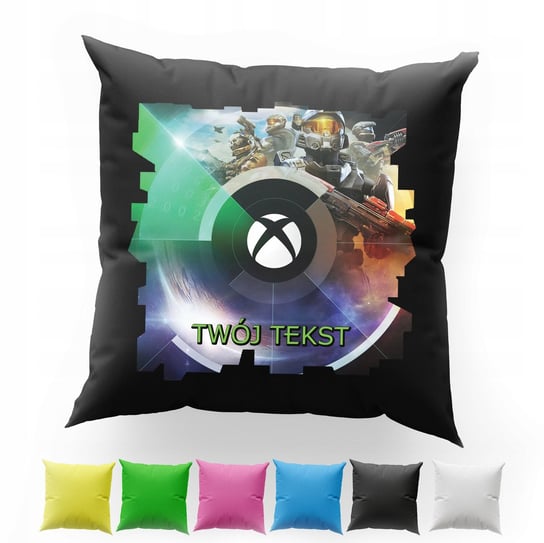 POSZEWKA Z NADRUKIEM BAWEŁNIANA 40x40CM - XBOX KONSOLA WORLD CASE