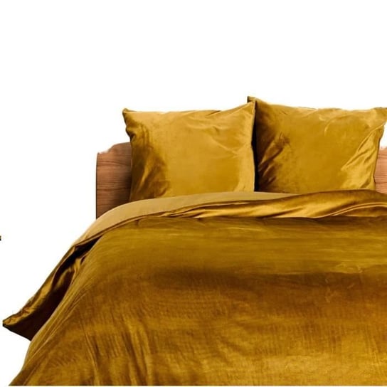 Poszwa na kołdrę + 2 poszewki na poduszki 220 x 240 cm Aksamit w kolorze ochry Inna marka