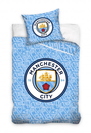 poszwa na kołdrę Manchester City 140 x 200 cm jasnoniebieska TWM