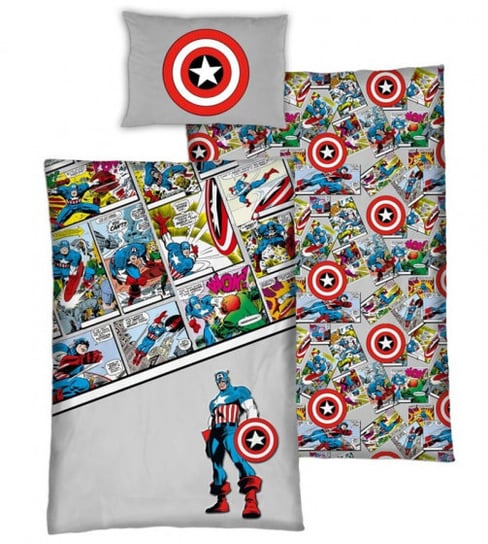 poszwa na kołdrę The Avengers 140 x 200 cm bawełna szara TWM