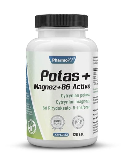 Potas + Magnez + B6 Active Pharmovit, suplement diety, 120 kapsułek Pharmovit