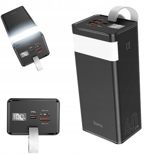 Power Bank 40000MAH 22,5W PD Power Delivery 2x USB 1x USB-C powerbank z latarką HOCO.