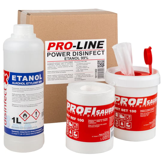Power Disinfect Etanol 99% Zestaw Do Dezynfekcji Rąk I Powierzchni  Pro-Line GSG24
