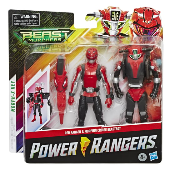 Power Rangers, figurki kolekcjonerskie 6in Bmr Red Ranger Cruise Bb 2-pack Hasbro