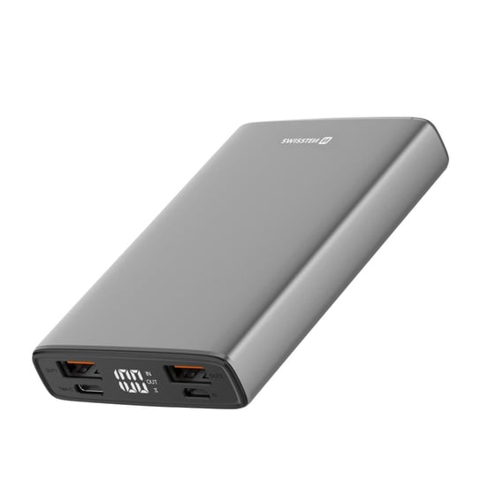 Powerbank 20 W USB-C Power Delivery i USB Quick Charge 10 000 mAh Swissten Grey SWISSTEN