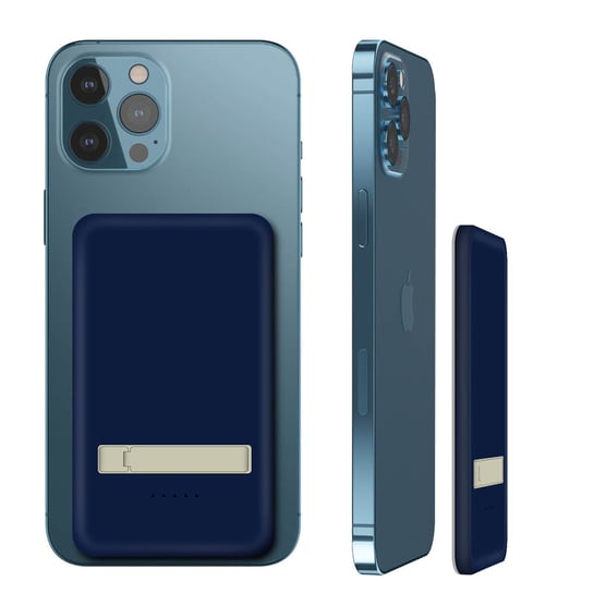 Powerbank MagSafe iPhone Wireless 15W 5000mAh USB-C Podstawka wyjściowa Podstawka Niebieski Avizar
