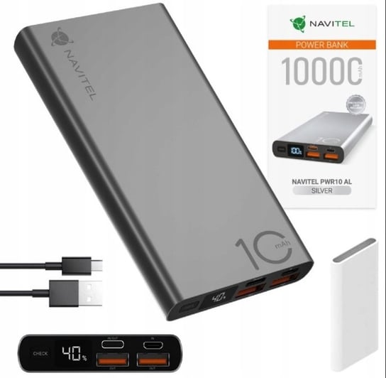 Powerbank Navitel PWR10 AL SILVER 10000 mAh USB Navitel