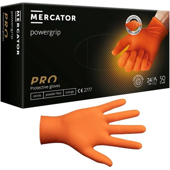 POWERGRIP orange 50 szt., rozmiar L Mercator Medical