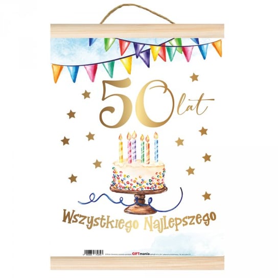 Pozłacany Dyplom 50 LAT Giftmania