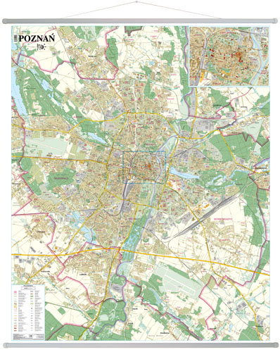 Poznań. Mapa ścienna Opracowanie zbiorowe