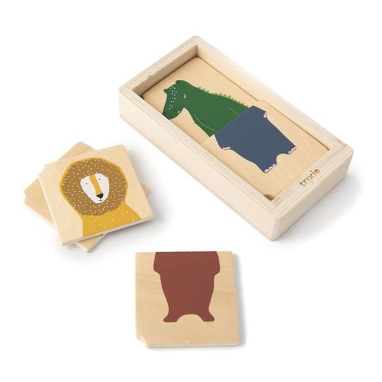 PPD, Animals drewniane puzzle w pudełku Trixie Baby