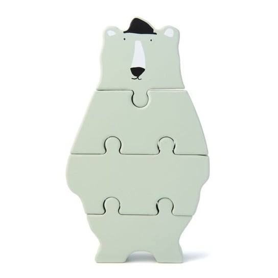 PPD, Mr Polar Bear, drewniane puzzle Trixie Baby