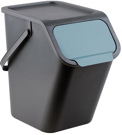 PRACTIC - Kosz na śmieci - Pojemnik do segregacji odpadów - niebieski - 25 L PRACTIC