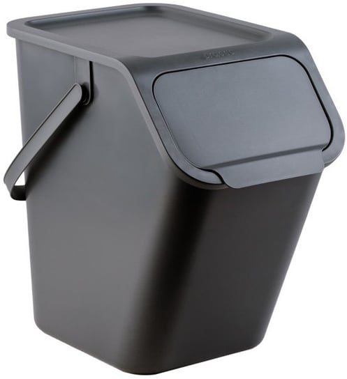 PRACTIC - Kosz na śmieci - Pojemnik do segregacji odpadów - szary - 25 L PRACTIC