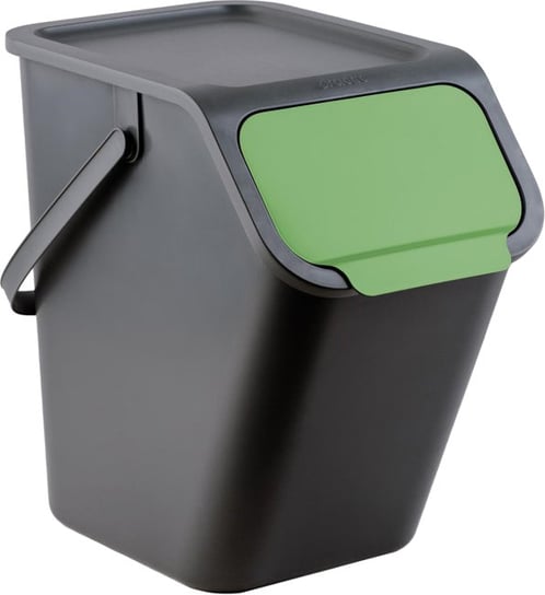 PRACTIC - Kosz na śmieci - Pojemnik do segregacji odpadów - zielony - 25 L PRACTIC